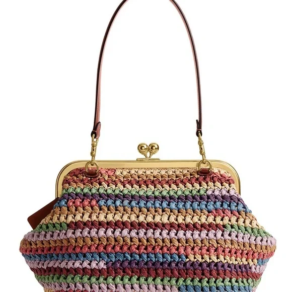 COACH
Kisslock Large Multi Straw Frame Bag 27
Multicolor Woven Handbag - Picture 5 of 5